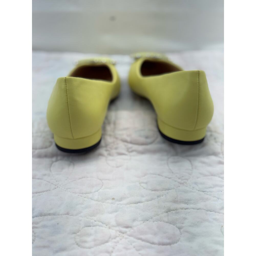 Chanel Yellow Flats with Embellished Buckle - Picture 3 of 6